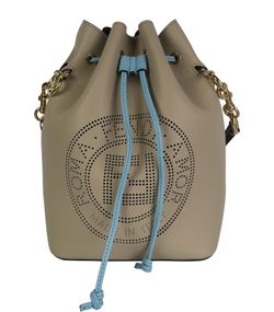 Perforated Mon Tresor Bucket Bag,Leather,Beige,Strap,DB,3*
